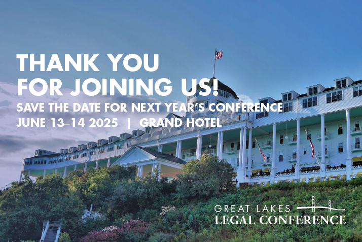 Great Lakes Legal Conference 2025 - Save the Date Banner