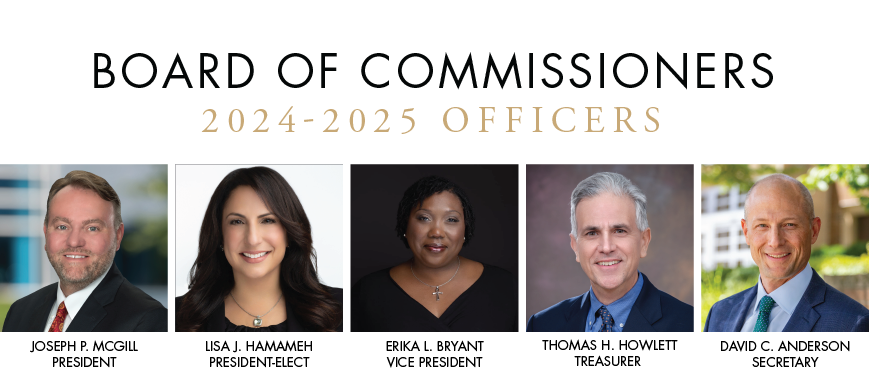 Board of Commissioners - 2024-2025 Officers banner